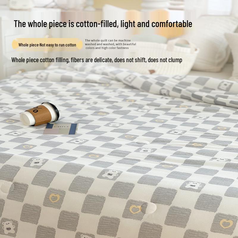 Leichte Baumwoll-Kinderbettdecke - Maschinenwaschbare Sommerdecke