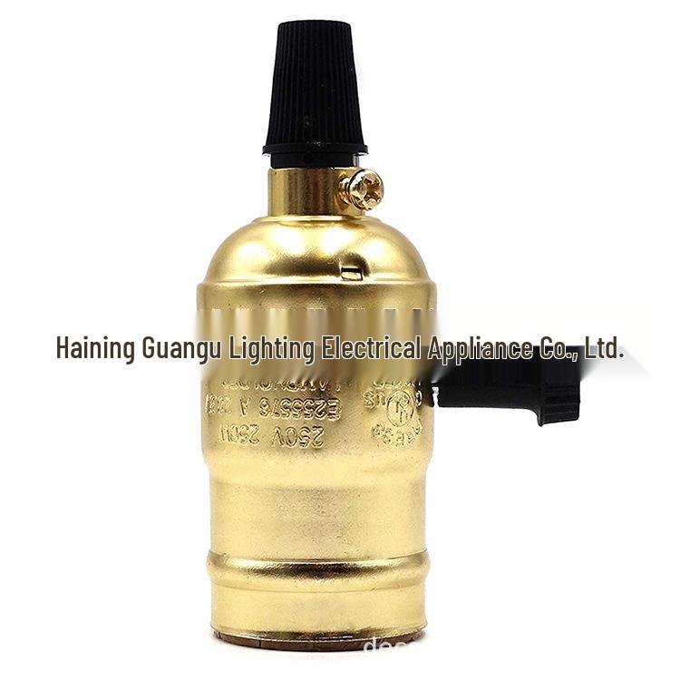 Retro Aluminum E26/E27 Knob Lamp Holder - DIY Pendant Light Base.