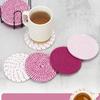 8 Pieces Cotton Rope Woven Placemats With Stand Insulation Pads For Drinks Woven Coaster Set Home Decoration