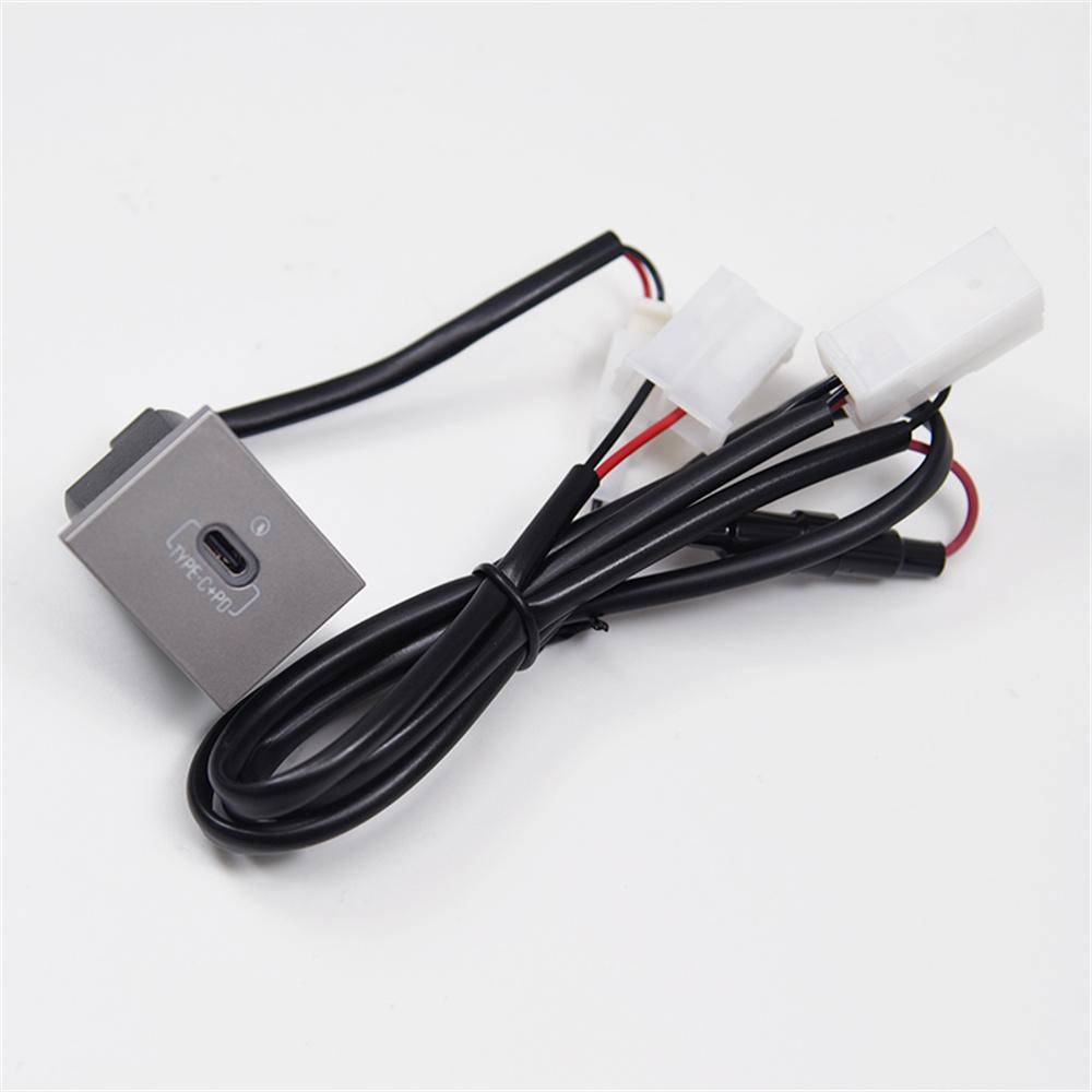 USB-C PD Port Car Charger Socket Charging Power Adapter Fit For Ford Focus MK2 0