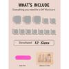 24pcs French Style Fake Toe Nails Press On Nails In White, Simple And Elegant, Comes With 1pc Nail File And 1pc Jelly Glue, Nail Supplies