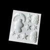 Handmade Creative Molds Cloud Moon Star Silicone Mold Geometric Pattern DIY Chocolate Candy Molds Cake Decor Candle Soap Mould