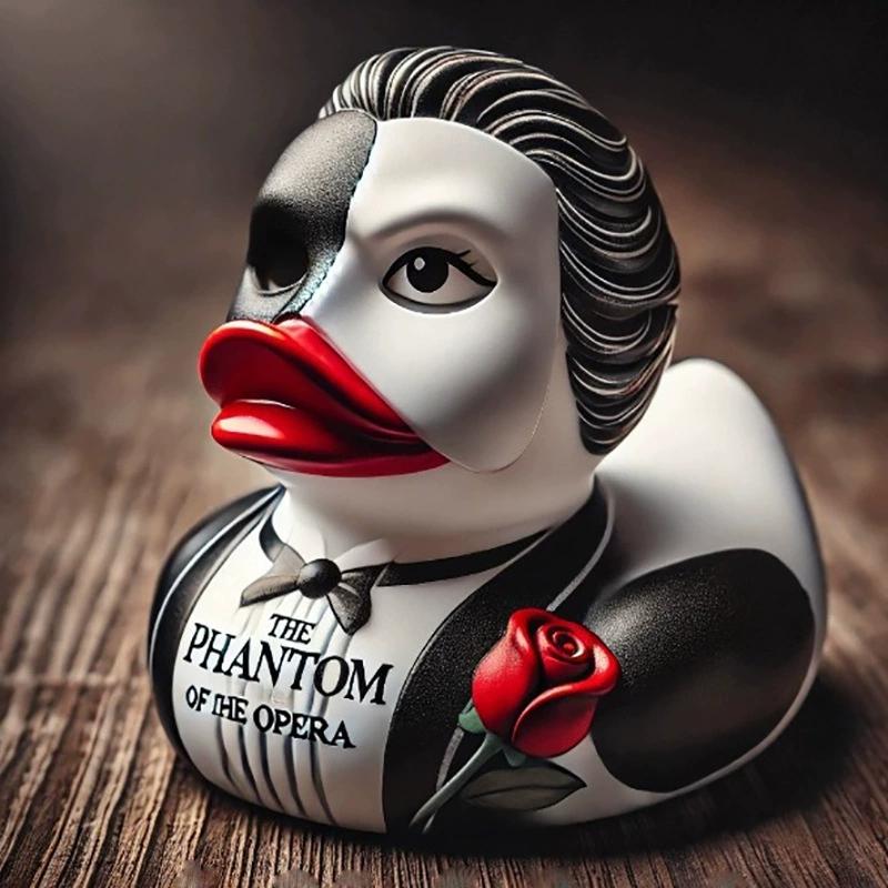 Vintage Harz Zauberer Enten, Broadway Show Aufführung Entenfigur, Handgefertigte Dekorative Ente für Halloween, Ostern