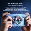 Portable Magnetic Semiconductor Phone Cooler with Digital Display RGB Lights Powerful Cooling Fan for Gaming Phone Ice Cooler