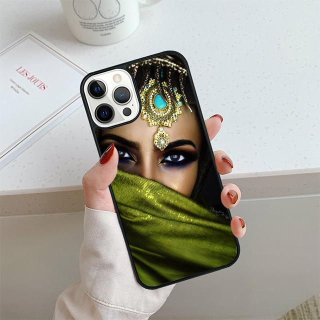 Islamic Hijab Gril Eye Queen Phone Case For iPhone 17 Air 14 15 16 13 12 Cover For Apple Pro Max Plus
