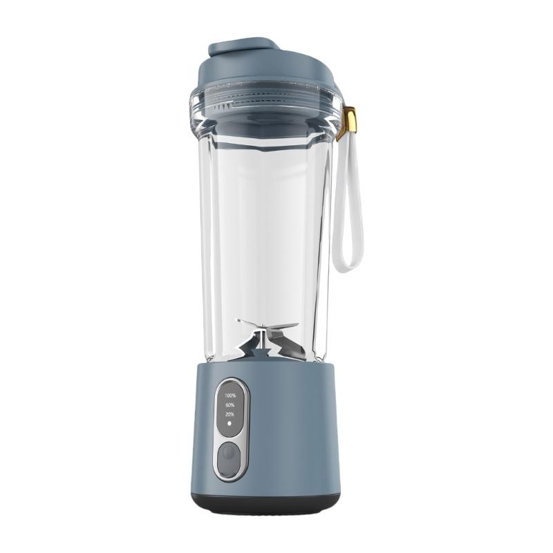 Portable Blender for Shakes and Juice Rechargeable Blender Fruit Juice Mixer for Travel/Picnic/Office/Gym/Sport серый