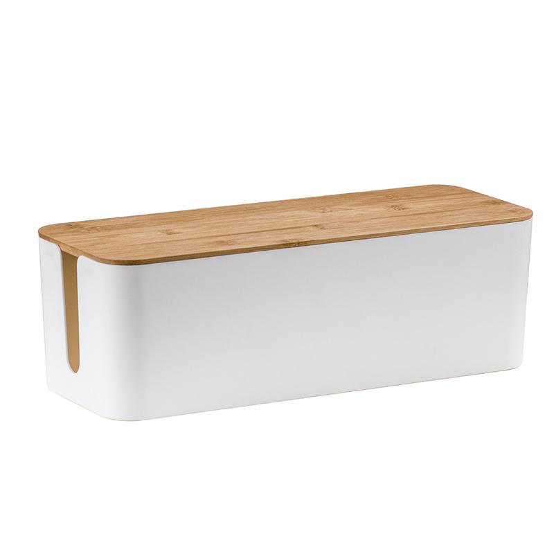 Cord Organizer Box to Hide Surge Protector on Desk or Floor Charger Socket Network Line Storage Bin