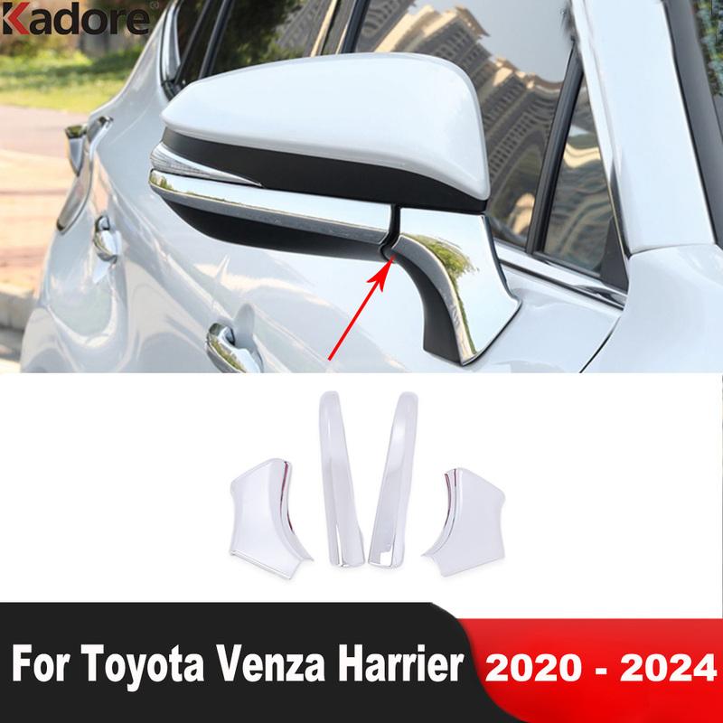 Rearview Mirror Strip Cover Trim For Toyota Venza Harrier - 2024 Chrome Car Accessories Side Mirrors Frame Trims