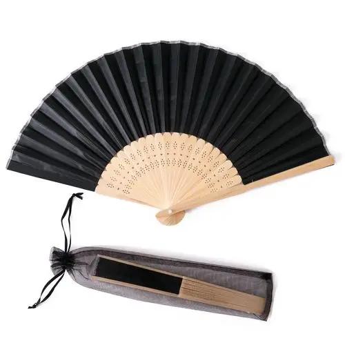 20-100pcs Personalized Engraved Silk Hand Fan Wedding Fold Fan Vintage Fans Customized Wedding Favor 20pcs