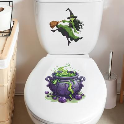 Fun-m182 Halloween Witch Magic Potion Home Bathroom Bathroom Decoration Toilet Sticker