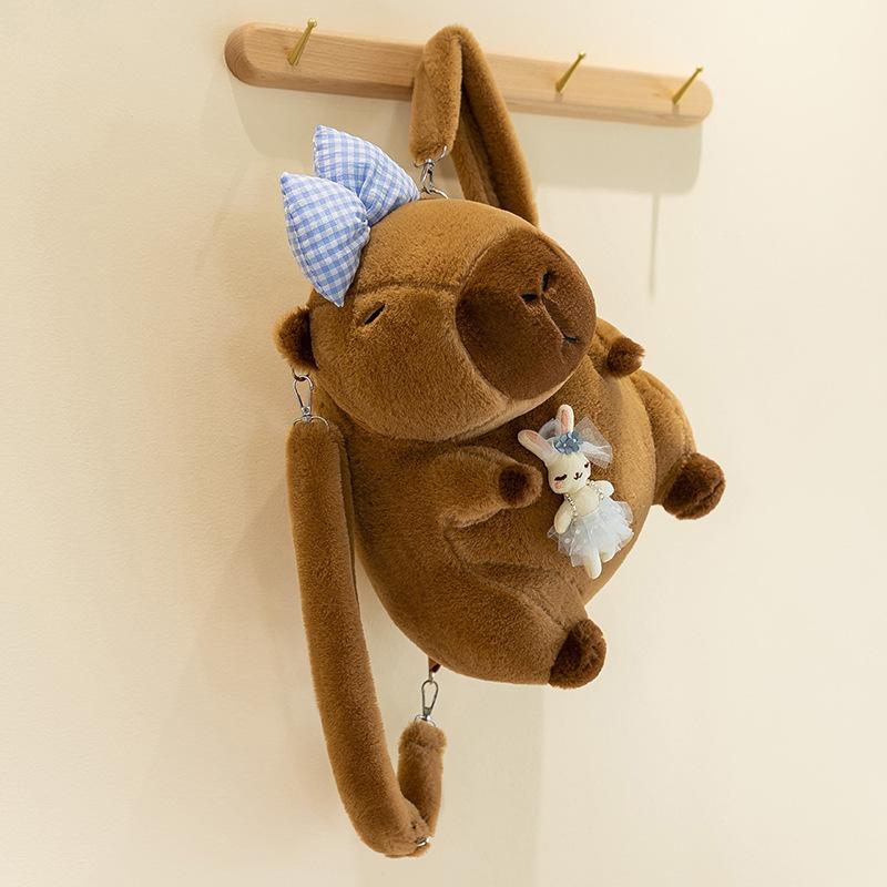 Neuer Kapibara Rucksack Plüschtier Capybara Puppe kreatives Geschenk Studentenrucksack Trendtasche