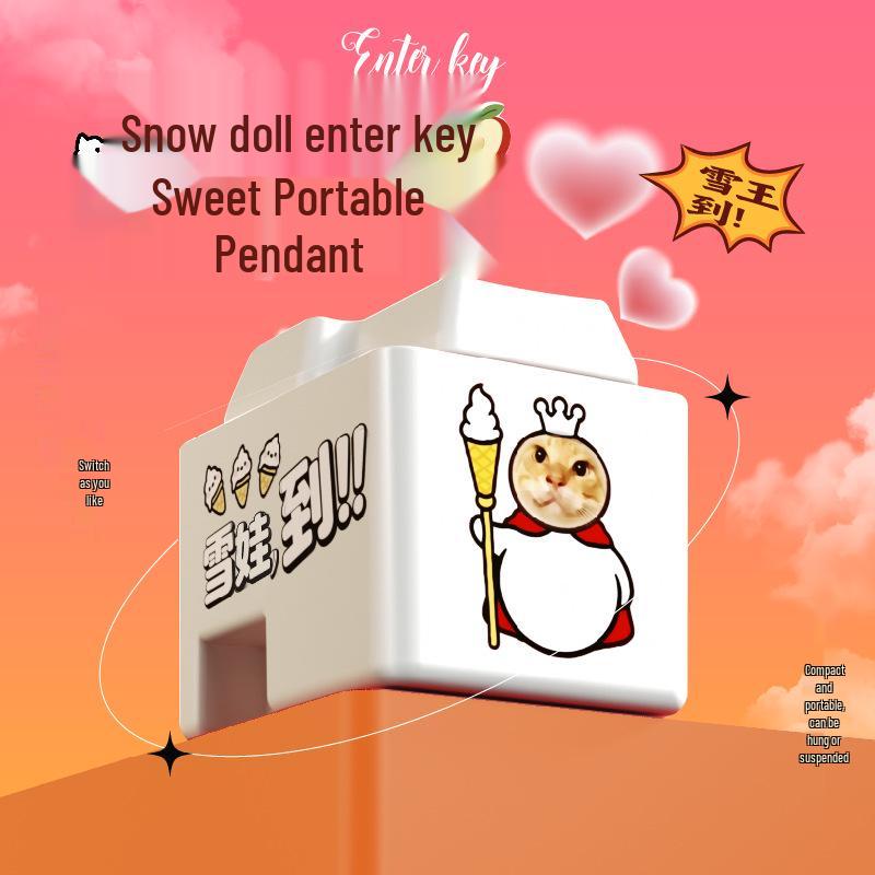 Snow King Voice Button Keychain – Fun Prank Toy for Boyfriends & Girlfriends