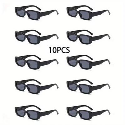 10PCS Fashion Square Sunglasses Suitable Daily Travel Decoration Wedding Matching Fashion Glasses Whole Sun Shading Glasses