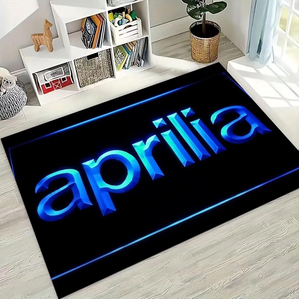 Motorcycle Aprilia Sign Racing Car Carpet Rug for Bedroom Living Room Sofa Home Doormat Decor,Large Kids Play Non-slip Floor Mat