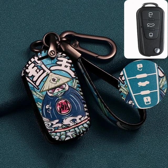 For MG ZS GT GS EV MG5 6 7 EZS HS EHS Roewe RX5 Rongwei Rx5plus Leather Key Sets MG Key Chains Accessories
