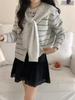 Women's Striped Knit Cardigan: Korean Design, Loose Fit, Versatile for Spring & Autumn