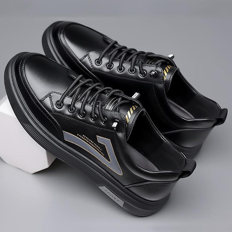 Neue Herrenschuhe Sneaker Hohe Qualität Low Top Leder Freizeitschuhe Nähstil Flats Weiße Farbe Sportlich Atmungsaktiv Rutschfest Schuhe
