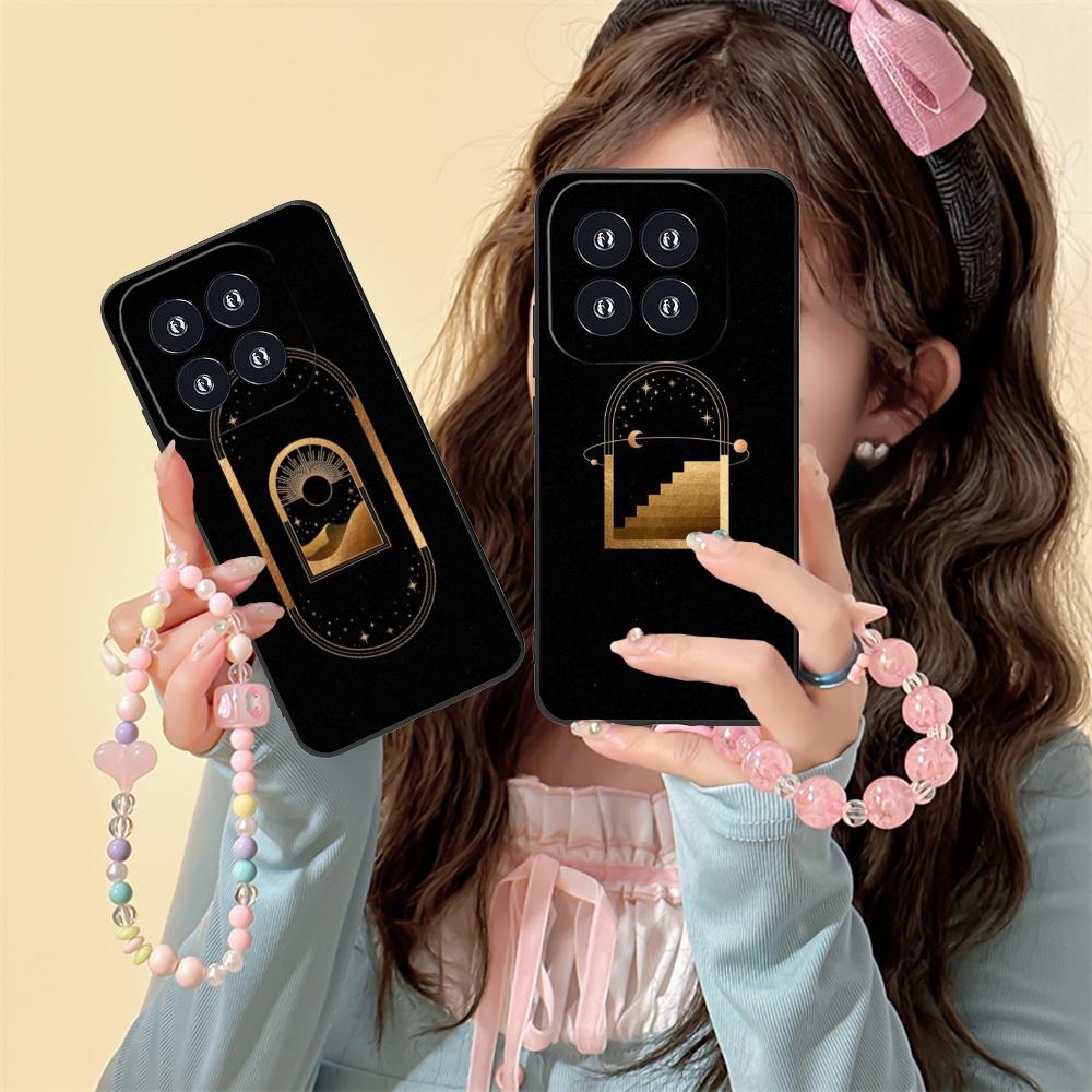 Sun Moon Mobile Cell Phone Case for Xiaomi 15 14 13 12 Mi 11 T Ultra Lite Pro S X 5G Colorful Printing Cover Pretty Luxury Cover