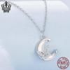 Everjoy Exquisite Moon Butterfly Necklace in S925 Sterling Silver - Versatile Women's Jewelry Accessory