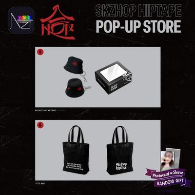 Stray Kids SKZHOP HIPTAPE POP-UP STORE (5. Přívěšek na klíče na klobouk bucket, 6. Tote Bag)
