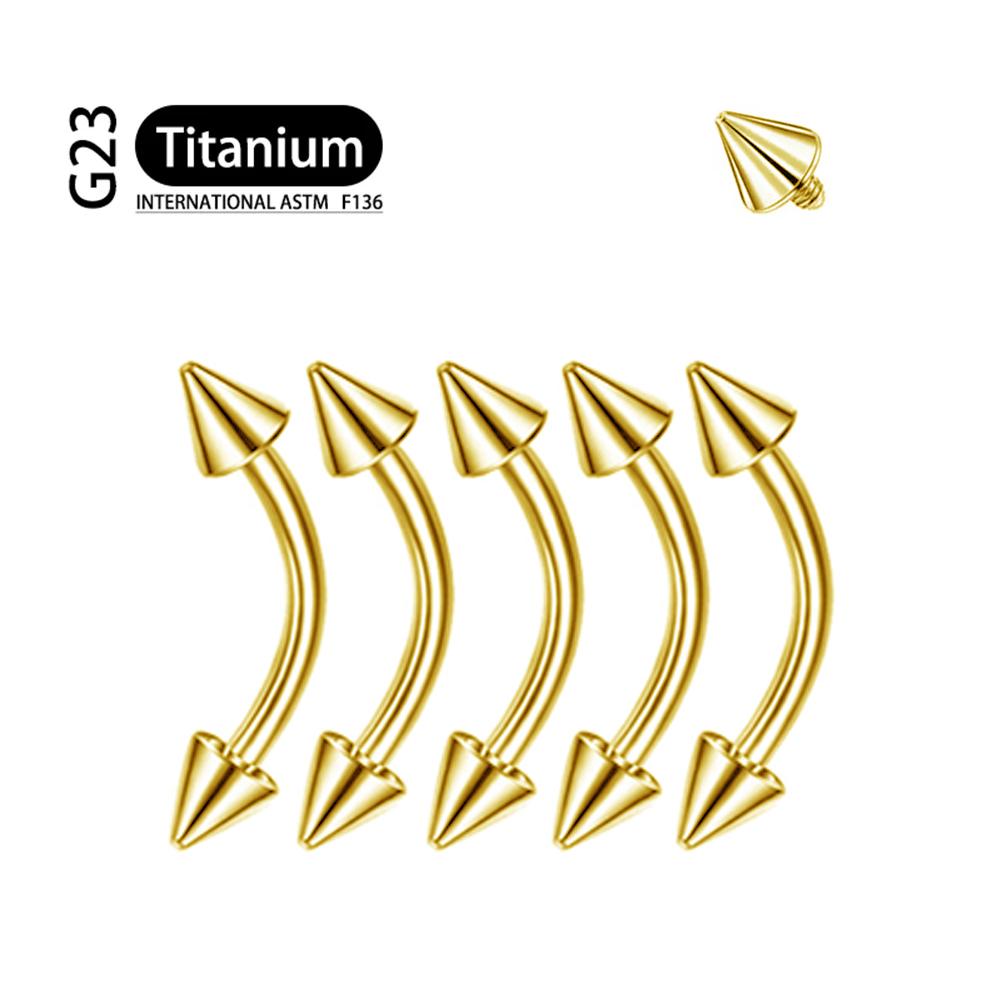 5Pcs Implant Grade F136 Titanium Gothic Spike Labret Tragus Helix Bar Lip Bar Rings Stud Cartilage Ear Piercings Body Jewelry