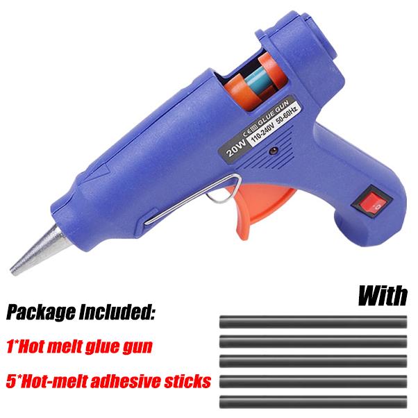 20W Hot Melt Glue Gun with 5Pcs Glue Sticks DIY Quick Repair Car Fast Heating Glue Gun for Cars Body Dent Repair Mini Glue Gun
