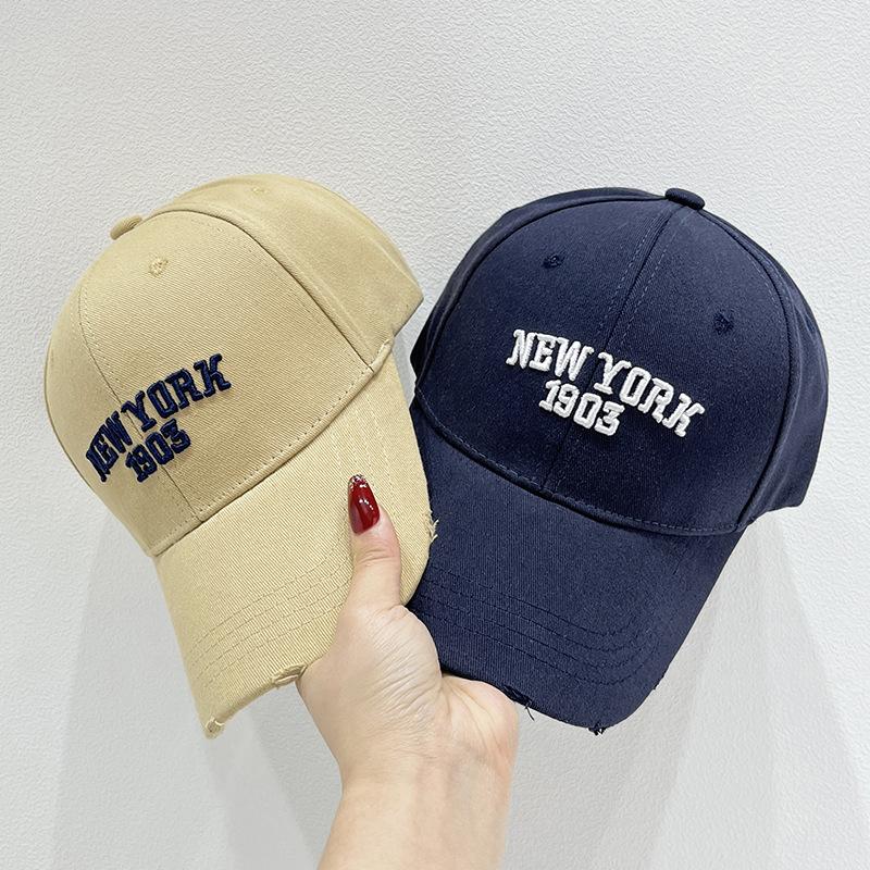 Gorra de Béisbol Bordada con Letra, Visera Curva Ajustable Protector Solar Versátil Sombrero de Camionero de Verano