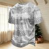 Men's Quick Dry Short Sleeve Neck T-Shirt with Christmas Print