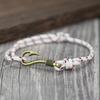 Retro Fishhook Bracelet Men Multicolour Adjustable Nautical Beach Surfing Hand Accessories Lucky Red Paracord Braclet Pulseras