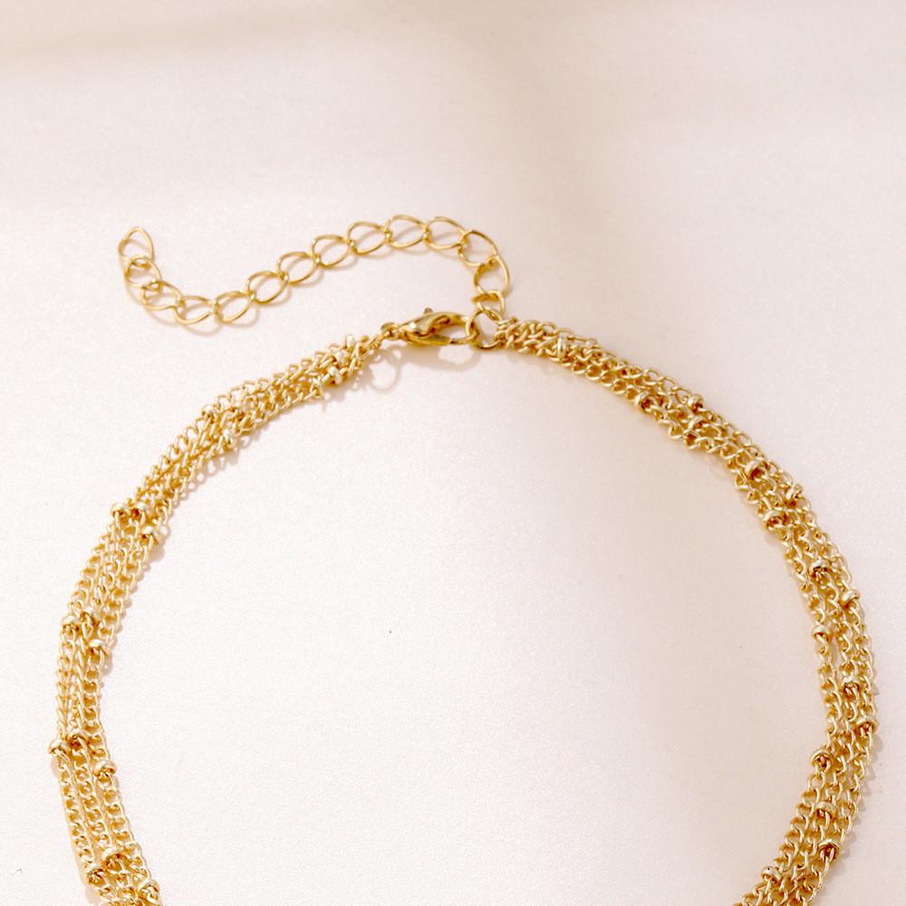 Stylish Multi-layer Chain Necklace With Geometric Design For Women In Elegant Alloy Fashion