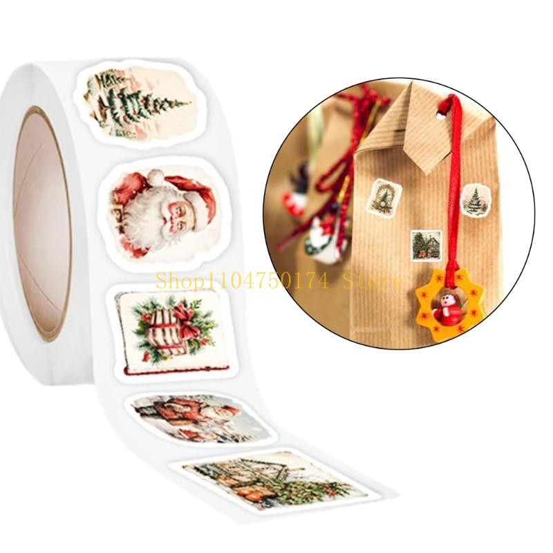 1000Pcs Christmas Decorative Sticker for Packaging Seal Envelope Card Decoration top sale
