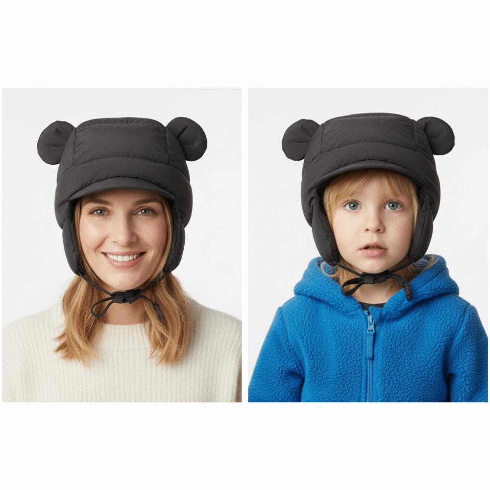 Balaclava Down Cotton Bomber Hat Cold Protection Pullover Cap Outdoor Warm Snowing Beanies  Unisex