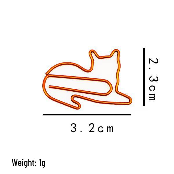 Colorful Cat Paperclip Brooch – Animal Bookmark & Office DIY Accessory