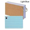 Portable A8 Binder Memo Book Loose-Leaf Horizontal Line Flash Cards With Cover Revision Cards