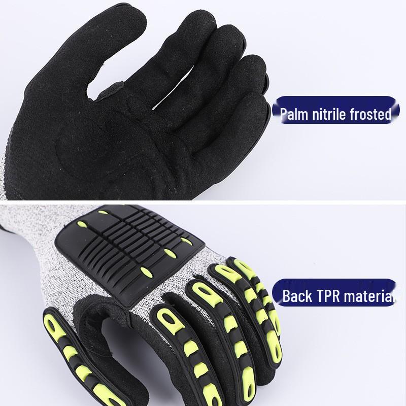 Cross-border TPR Level 5 Cut-resistant Gloves for Cycling, Climbing, and Outdoor Impact Protection
