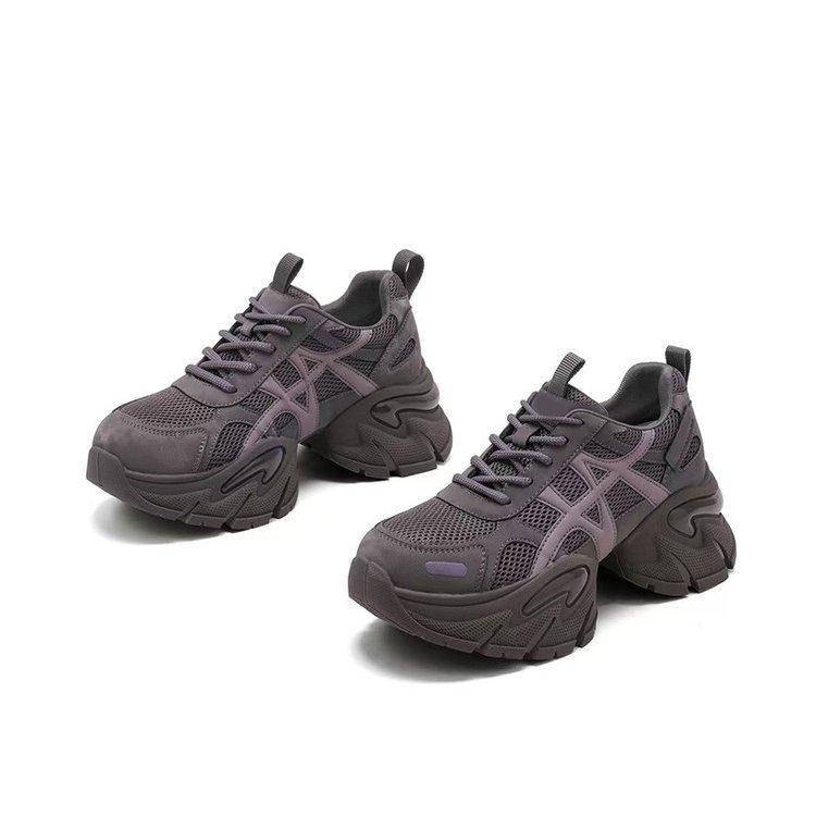 

European station color matching thick-soled comfortable versatile dad shoes women s 2025 autumn new mesh breathable sports and leisure shoes 35