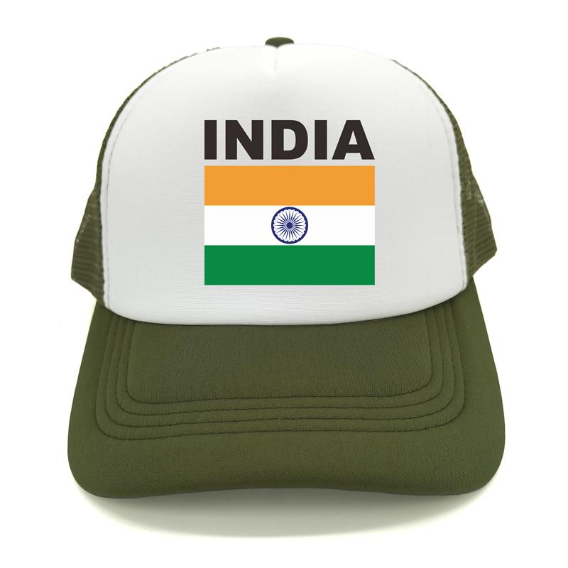 India Flag Trucker Cap Summer Unisex Cool Country Hat Baseball Caps Unisex Outdoor Mesh Net Caps