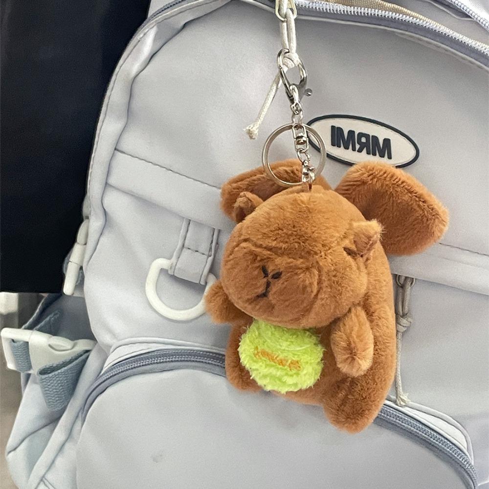 Pull Rope Capybara Plush Keyring Wings Trembling Capybara Plushie Doll  Birthday Gift