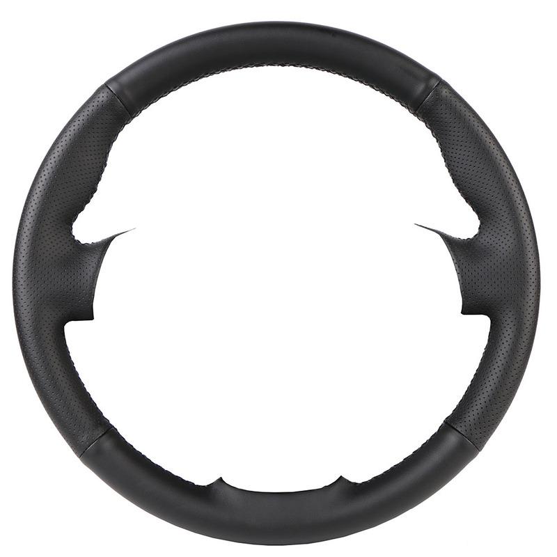 DIY Black Leather Hand-stitched Car Steering Wheel Cover For Ford Focus 2 2005-2011 (3-Spoke)