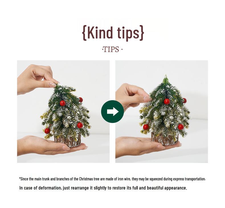 Mini Christmas Tree Ornament: Desktop Decoration & Holiday Photo Prop 2024