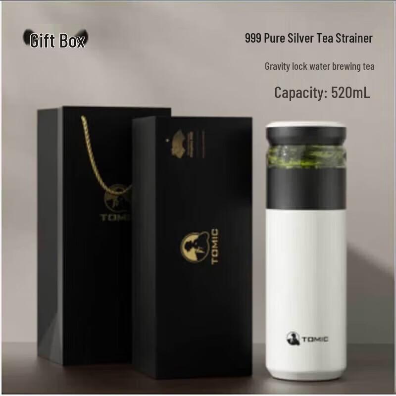 TOMIC Ceramic Lined Tea Separation Thermos Cup