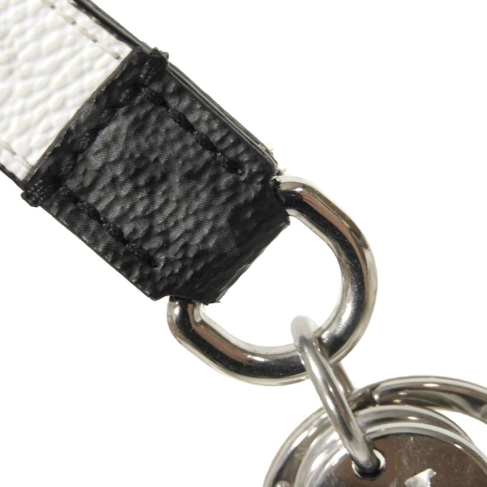 Used 12564 Porte Cle Dragone M82379 7950 Current LV logo key ring bag charm Monogram Eclipse White Men's from Japan