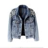 Perlen-Denim-Mantel Damen Baumwolle Frühling Herbst Ropa Strickjacke Jeans Punk Gothic Bomberjacke Windbreaker Y2k Damenjacken Koreanisch