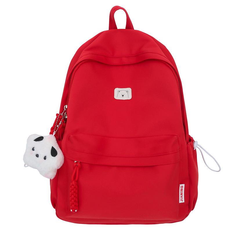 New Niche Primary School Students Boys and Girls Universal Large-capacity Lightweight Simple Korean Version Solid Color Large-capacity Schoolbag