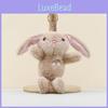 Long Rainbow Eared Rabbit Keyring Soft Stuffed Toy For Kids And Teens Pp Cotton