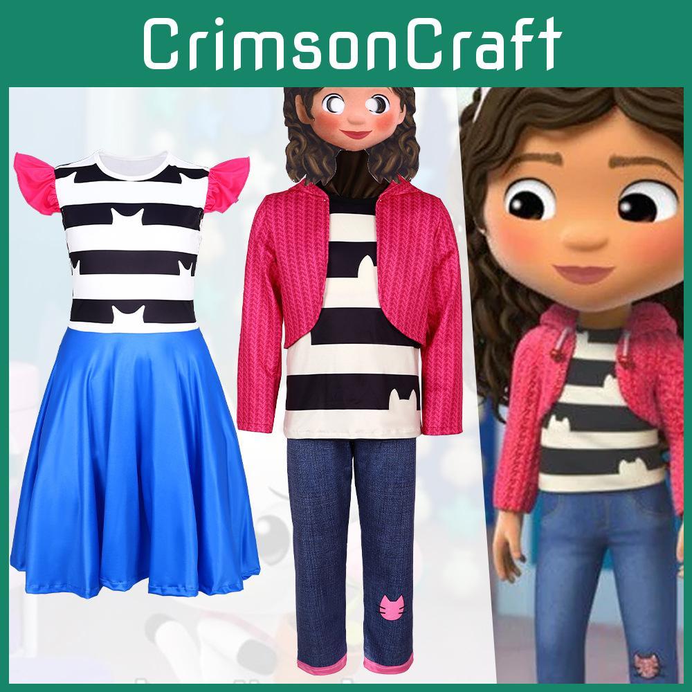 Gabbys Dollhouse Character Jumpsuit Cosplay Outfit Crafted From Polyester For Kids