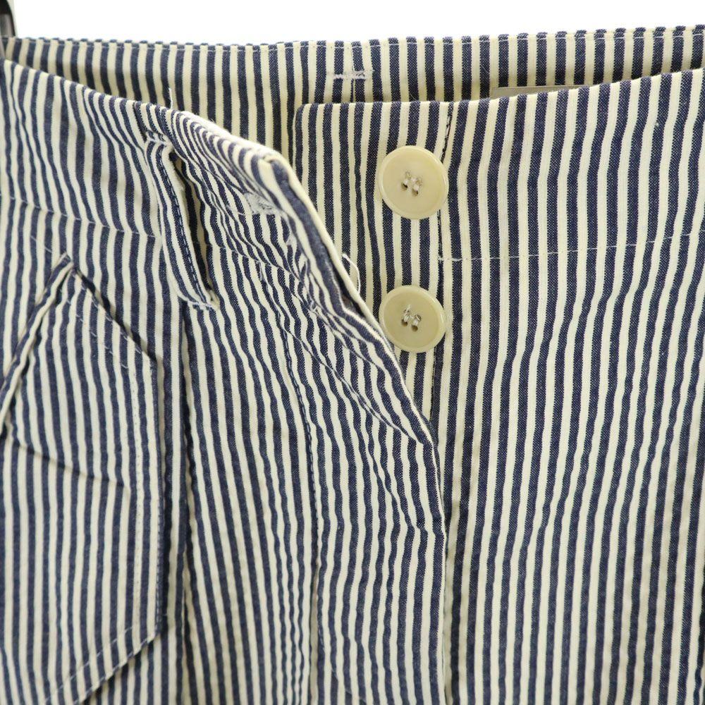 Stella McCartney Striped Pattern cargo pants 36 Navy x Ivory Button fly Women Used