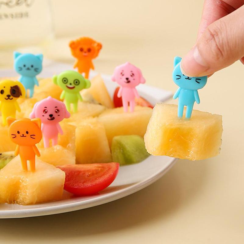 Animal Food Picks Mini Forks For Kids Cute Fruit Fork Bento Box Bento Accessories Food Decoration Fork Food Picks For Kids