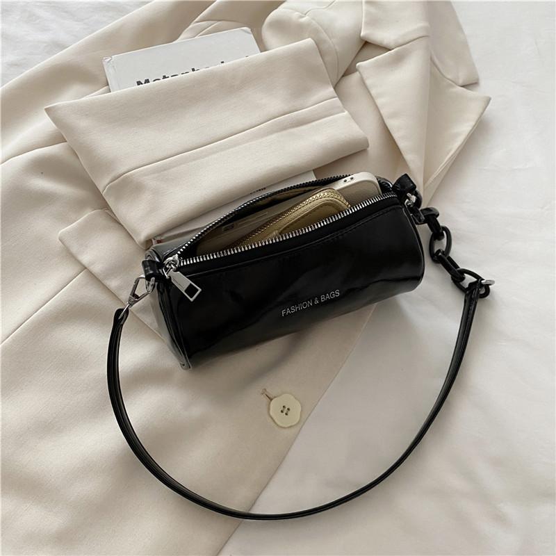 Chain round simple bag atmospheric versatile foreign style messenger bag women's 2025 new trendy niche shoulder bag trendy bag