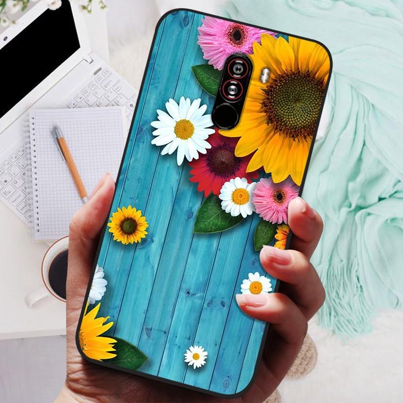 For xiaomi mi pocophone f1 Cases Cat Painted Soft TPU Silicone Phone Cover For xiaomi poco F1 Case PocofoneF1 Case Coque Etui